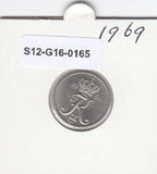 S12-G16-0165 Denemarken 10 öre 1969  XF KM# 849