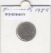 S12-G16-0171 Denemarken 10 öre 1975  VF KM# 860