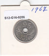 S12-G16-0206 Denemarken 25 öre 1967  XF KM# 855