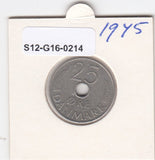 S12-G16-0214 Denemarken 25 öre 1975  VF KM# 861