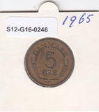 S12-G16-0246 Denemarken 5 öre 1965  XF+ KM# 848