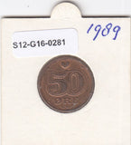 S12-G16-0281 Denemarken 50 öre 1989  VF KM# 866