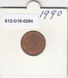 S12-G16-0284 Denemarken 25 öre 1990  VF KM868