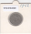 S12-G16-0361 Luxemburg 1 franc 1952   VF KM46.2