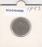 S12-G16-0362 Luxemburg 1 franc 1953   VF KM46.3