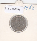 S12-G16-0365 Luxemburg 1 franc 1962  VF KM46.2