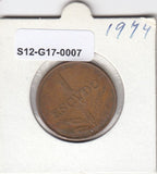 S12-G17-0007 Portugal 1 escudo 1974  VF