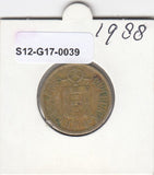 S12-G17-0039 Portugal 10 escudos 1988  VF