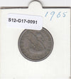 S12-G17-0091 Portugal 5 escudos 1965  VF