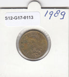 S12-G17-0113 Portugal 5 escudos 1989  VF