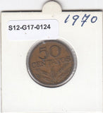 S12-G17-0124 Portugal 50 centavos 1970  VF