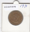 S12-G17-0176 Kenya 5 cent 1971  VF