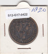 S12-G17-0422 Spanje 10 centimos 1870  VF