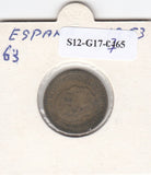 S12-G17-0765 Spanje 1 peseta 1953 (STAR ?) VF