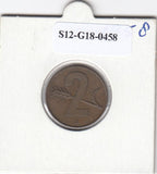 S12-G18-0458 Zwitserland 2 rappen 1958  VF KM47