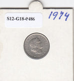 S12-G18-0486 Zwitserland 5 rappen 1974  XF KM26
