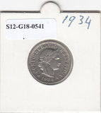 S12-G18-0541 Zwitserland 20 rappen  1934  XF KM29