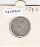 S12-G18-0599 Verenigd Koninkrijk shilling 1945 zilver VF KM854 scotland