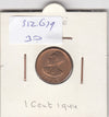 S12-G19-0030 Ethiopië 1 santeem 1944  VF KM32
