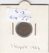 S12-G19-0065 Rusland 1 kopek 1967  VF Y126a