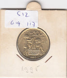 S12-G19-0117 San Marino 200 lire 1995  MS60 KM329 Children