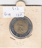 S12-G19-0120 San Marino 500 lire 1995  MS60 KM330 FAO
