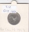 S12-G19-0197 Singapore 20 cents 1997  VF KM101