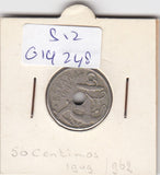 S12-G19-0248 Spanje 50 centimos 1949 (jaar 62) VF KM777
