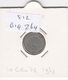 S12-G19-0264 Suriname 10 cents 1962  VF KM13