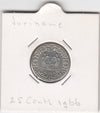 S12-G19-0266 Suriname 25 cents 1966  VF/XF KM14