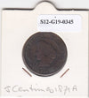 S12-G19-0345 Frankrijk 5 centimes 1871 A VF KM821