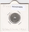 S12-G19-0351 Frankrijk 5 centimes 1921  VF KM875