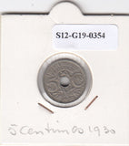 S12-G19-0354 Frankrijk 5 centimes 1930  VF/XF KM875