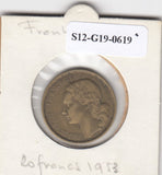 S12-G19-0619 Frankrijk 20 francs 1953  VF KM917.1 G GUIRAUD