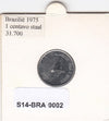 S14-BRA-0002 Brazil 1 centavo 1975  MS63 KM# 585 FAO series - Sugar Cane
