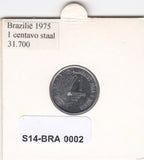 S14-BRA-0002 Brazil 1 centavo 1975  MS63 KM# 585 FAO series - Sugar Cane