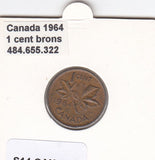 S14-CAN-0024 Canada 1 cent 1964  VF KM# 49