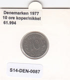 S14-DEN-0087 Denmark 10 Ore 1977  VF KM# 860