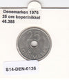 S14-DEN-0136 Denmark 25 Ore 1976  UNC KM# 861