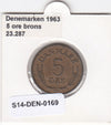 S14-DEN-0169 Denmark 5 Ore 1963  VF KM# 848