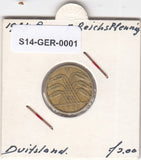 S14-GER-0001 Duitsland 5 Reichspfennig VF 1924 KM39 A