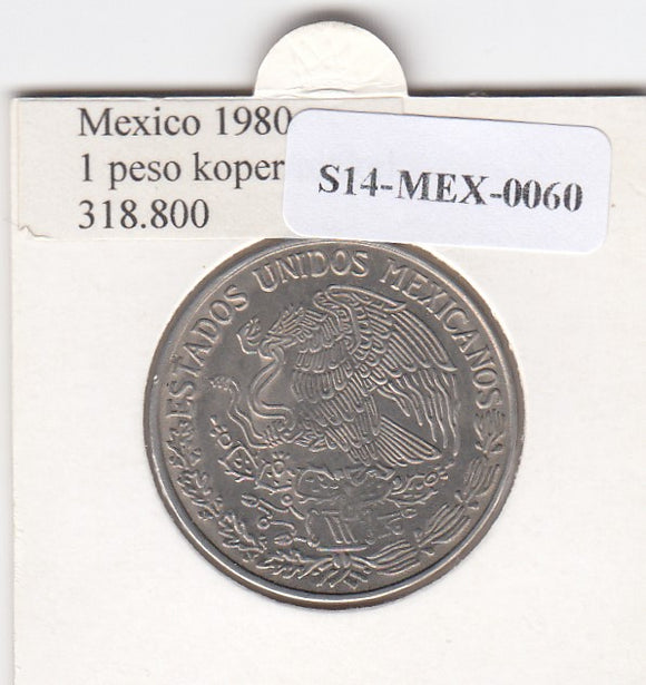 S14-MEX-0060 Mexico 1 peso 1980  XF KM460