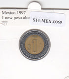 S14-MEX-0069 Mexico 1 peso 1997  VF/XF KM603