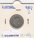S14-SWI-0198 Switzerland 10 rappen 1957  VF KM# 27