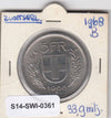S14-SWI-0361 Switzerland 5 francs 1968  UNC KM# 40a
