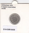 S14-SWI-0449 Switzerland 5 rappen 1970  XF/UNC KM# 26