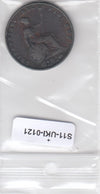 S14-UKI-0121 Great Britain 1/2 penny 1853  VF+ km726