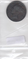 S14-UKI-0121 Great Britain 1/2 penny 1853  VF+ km726