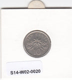 S14-W02-0020 Singapore 10 cent 1991  VF km51