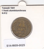 S14-W09-0025 Tunesie 1 Frank 1941  VF KM247